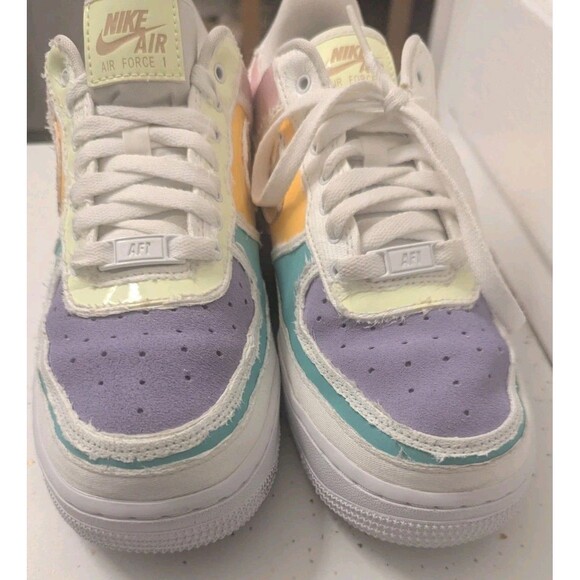 NIKE Air Force 1 Low Tear Away Pastel Reveal Sneakers SZ 7.5 DJ6901-600 - Picture 7 of 16